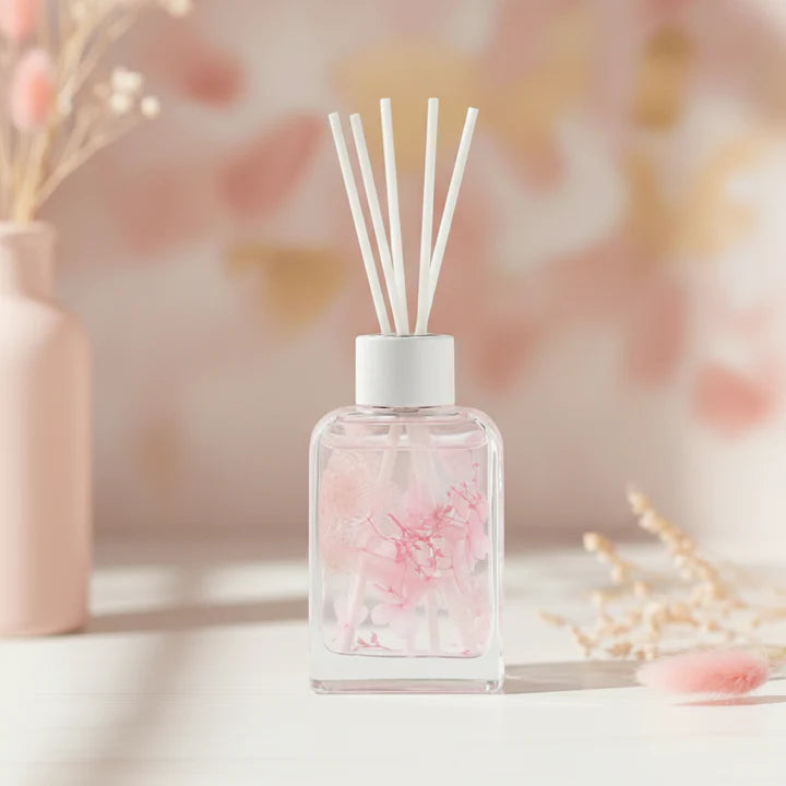 Pink Flower Reed Diffuser - Lily of the Valley - Magnetic Box