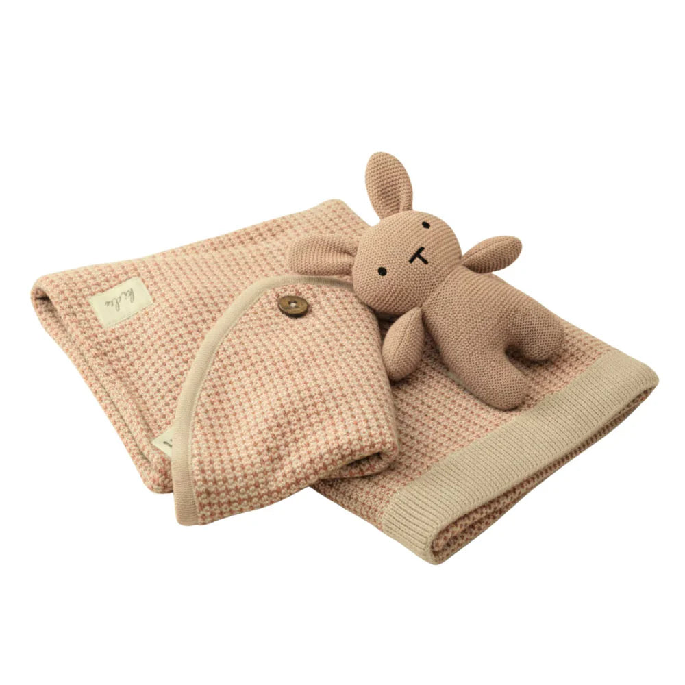 Organic Cotton Blanket Bunny Set