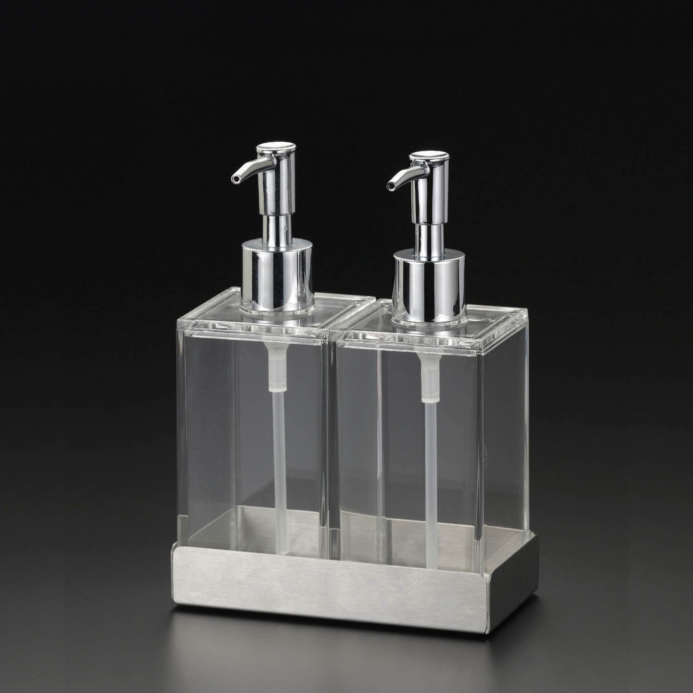 Twin Liquid Soap and Lotion Dispensers