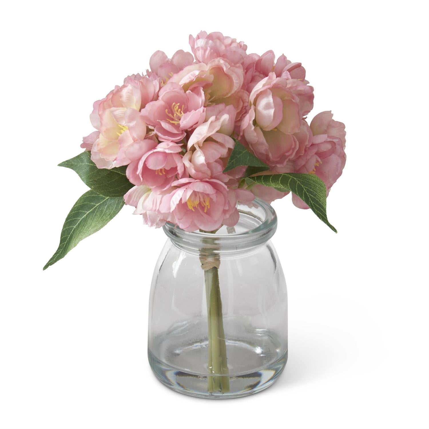 Cherry Blossom Premade in Glass Vase w/Faux Water