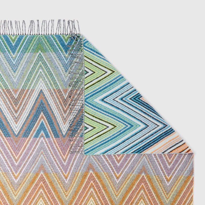 Plume Plaid Blanket with Fringes