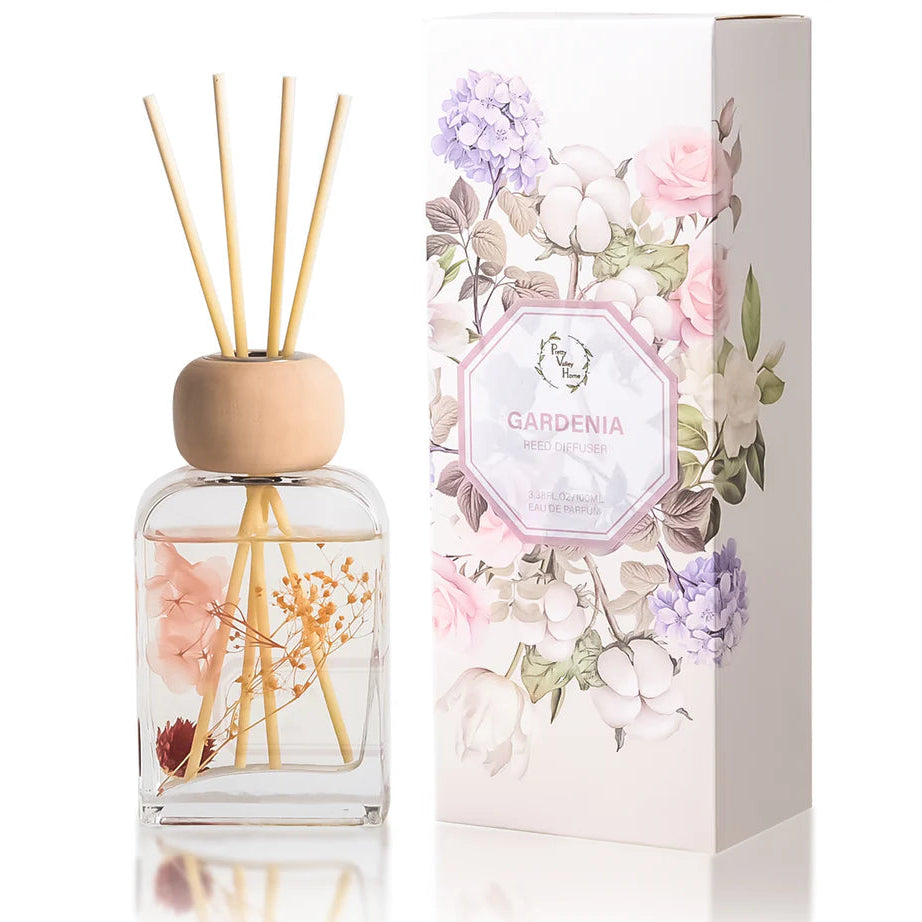 Gardenia Reed Diffuser Set