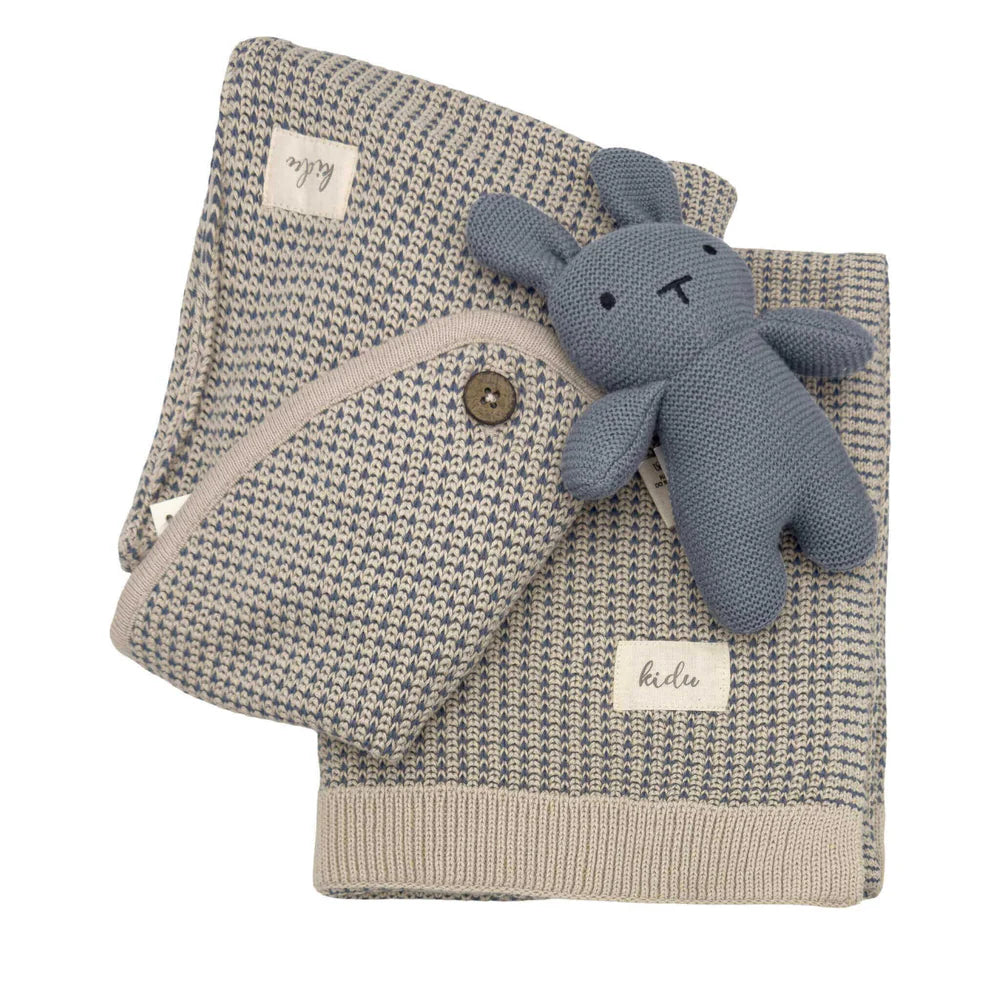 Organic Cotton Blanket Bunny Set