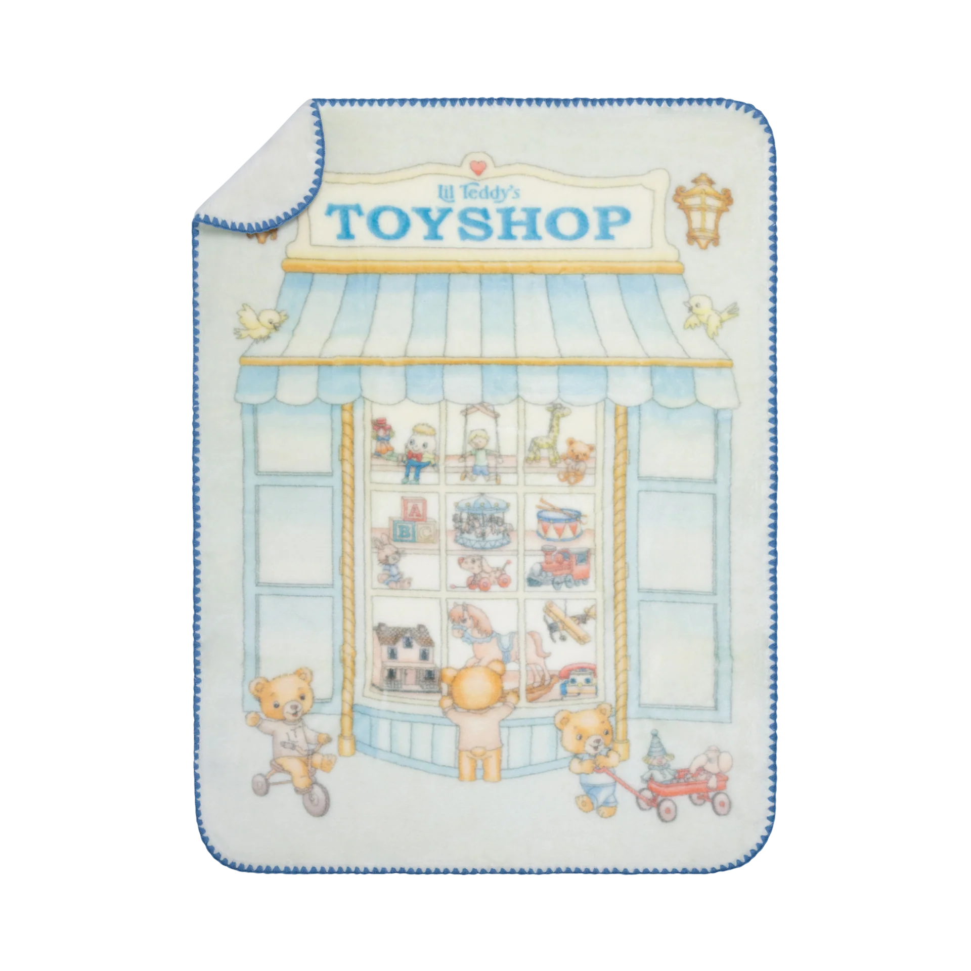 Lil Teddy's Toyshop Blueberry Biscuit Blanket