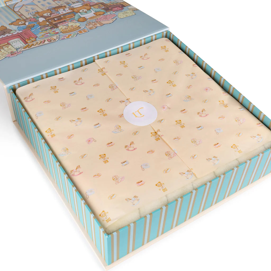 Lil Teddy's Toyshop Blueberry Biscuit Blanket