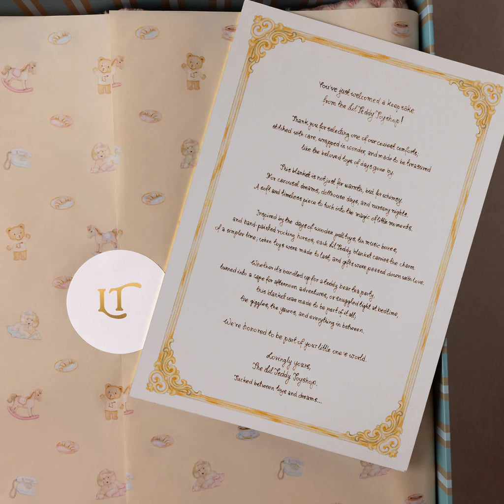 Lil Teddy's Toyshop Sugary Pink Blanket