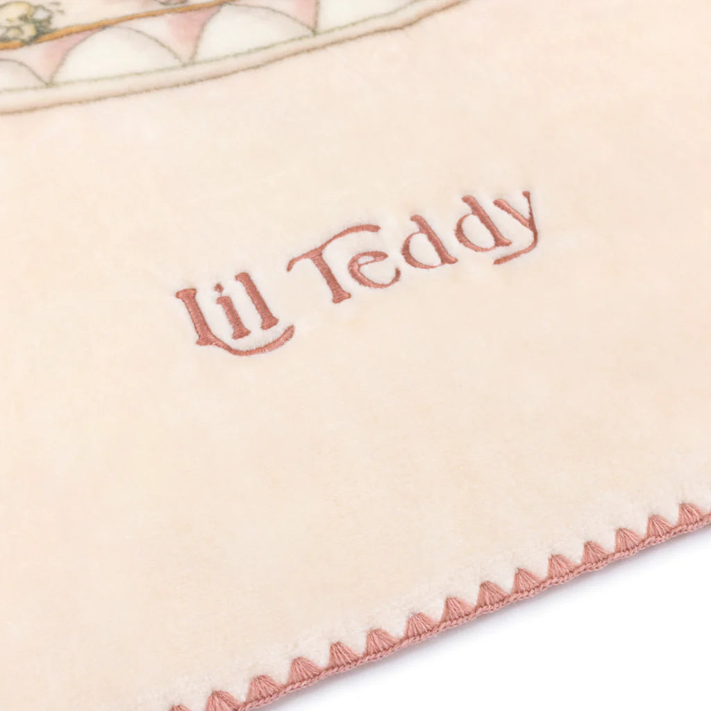 Lil Teddy’s Merry Go Snuggle Sugary Pink Blanket