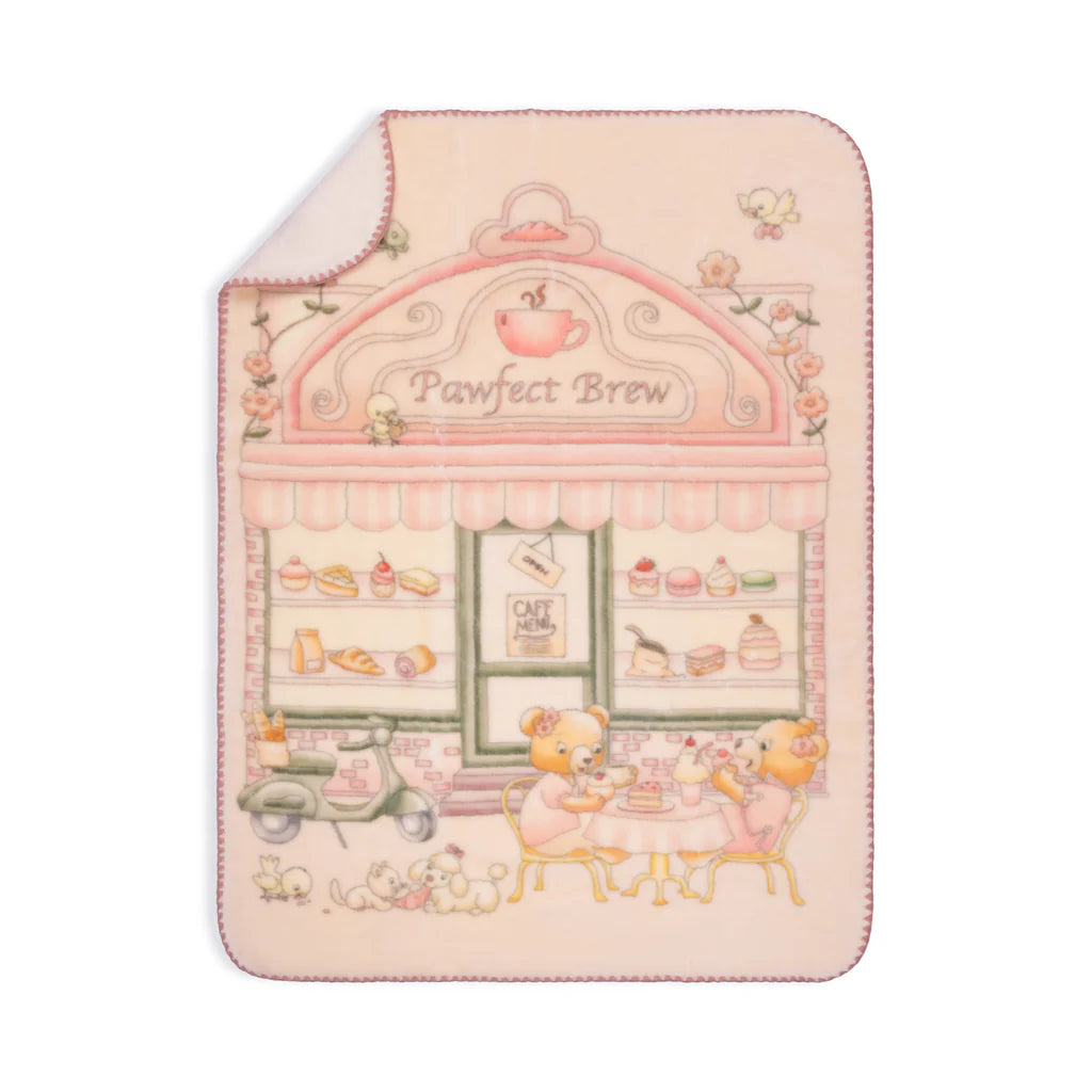 The Lil Teddy's Pawfect Brew Sugary Pink Blanket