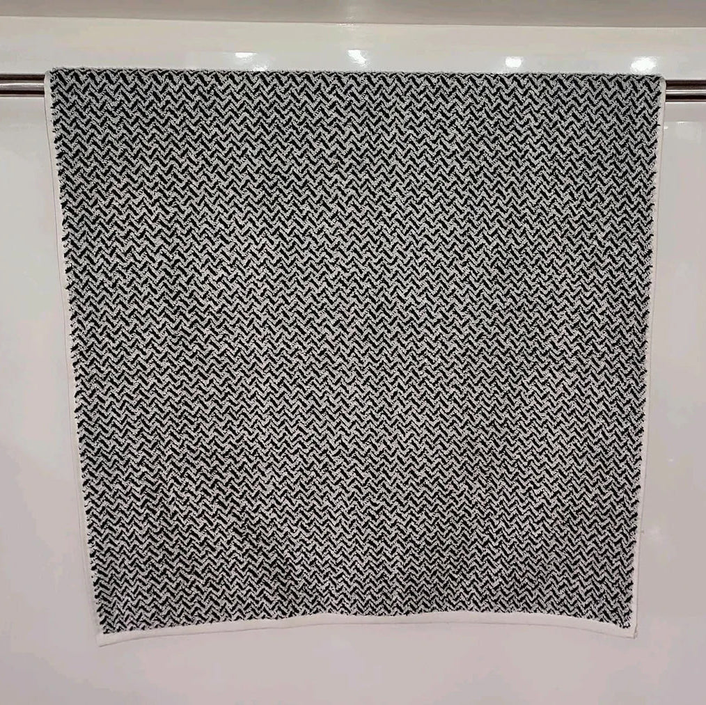 Chevron Black Hand Towels