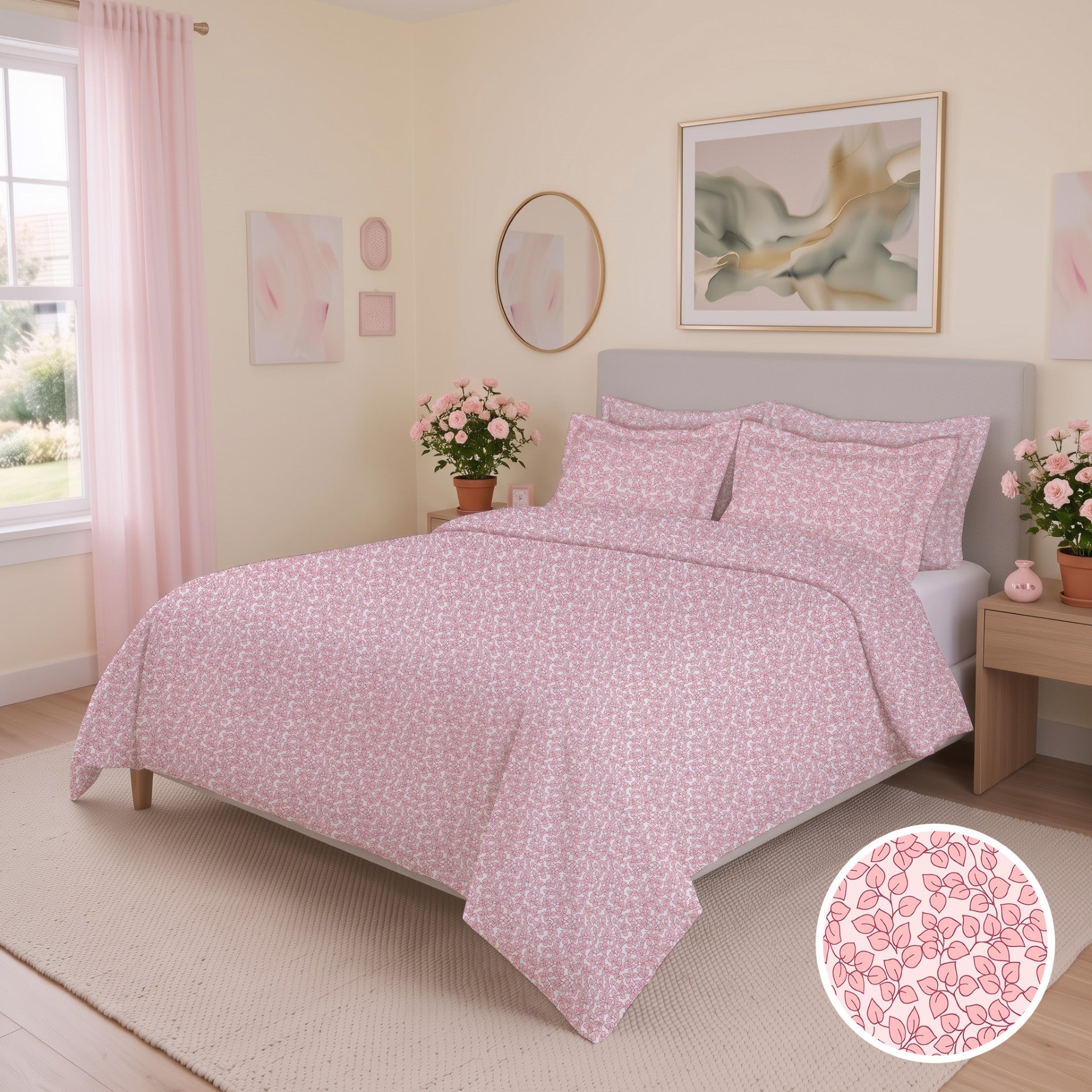 Margot Pink 4 Piece Bedding Set
