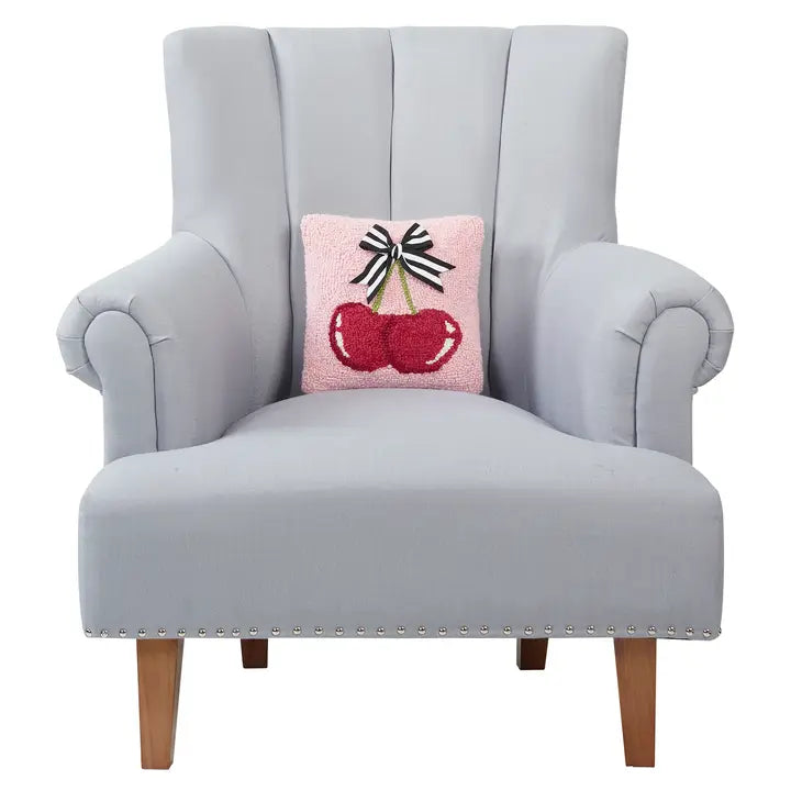 Cherries with Ribbons Throw Pillow