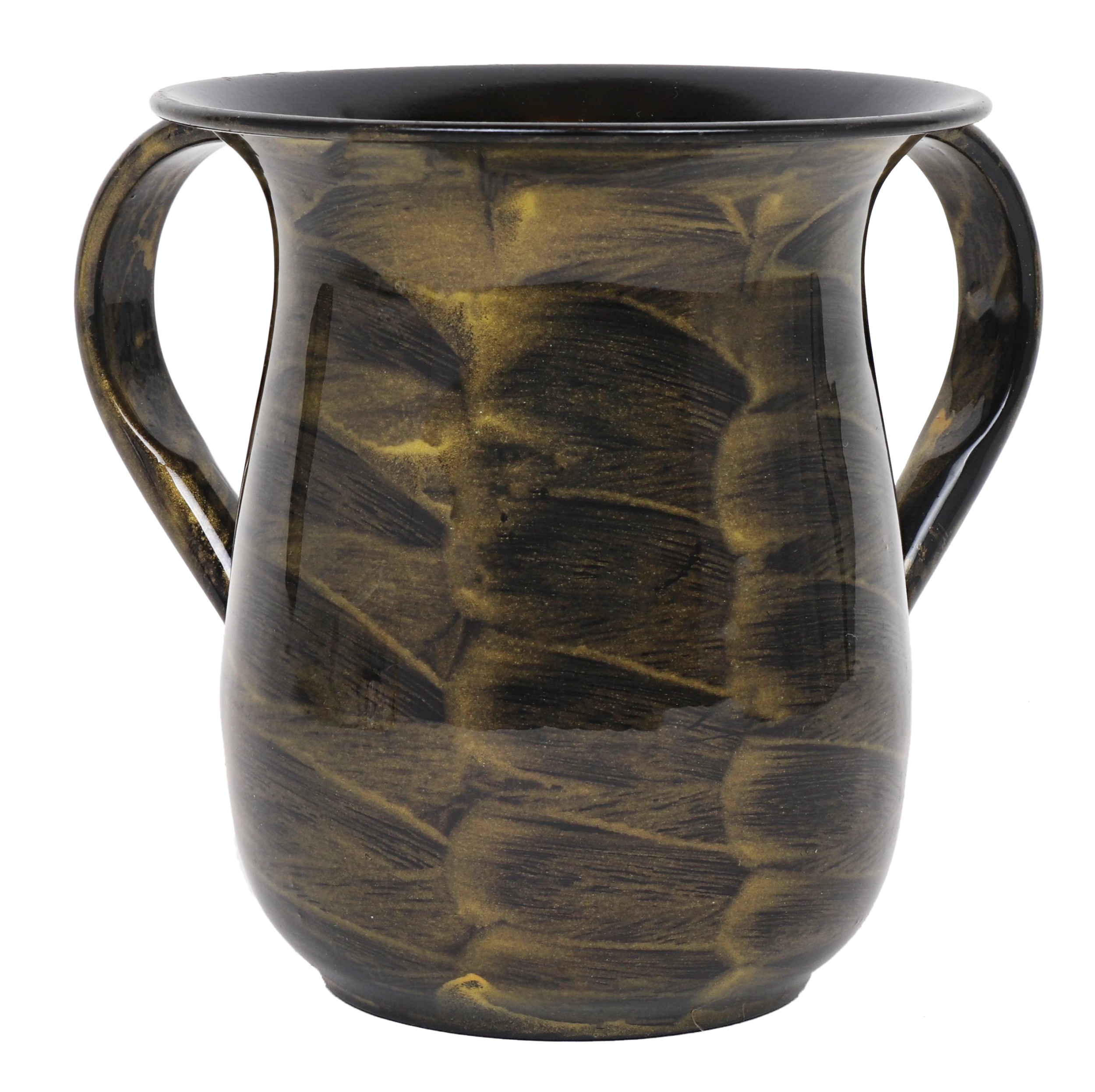 Washing Cup Powder Coated Gold Waves