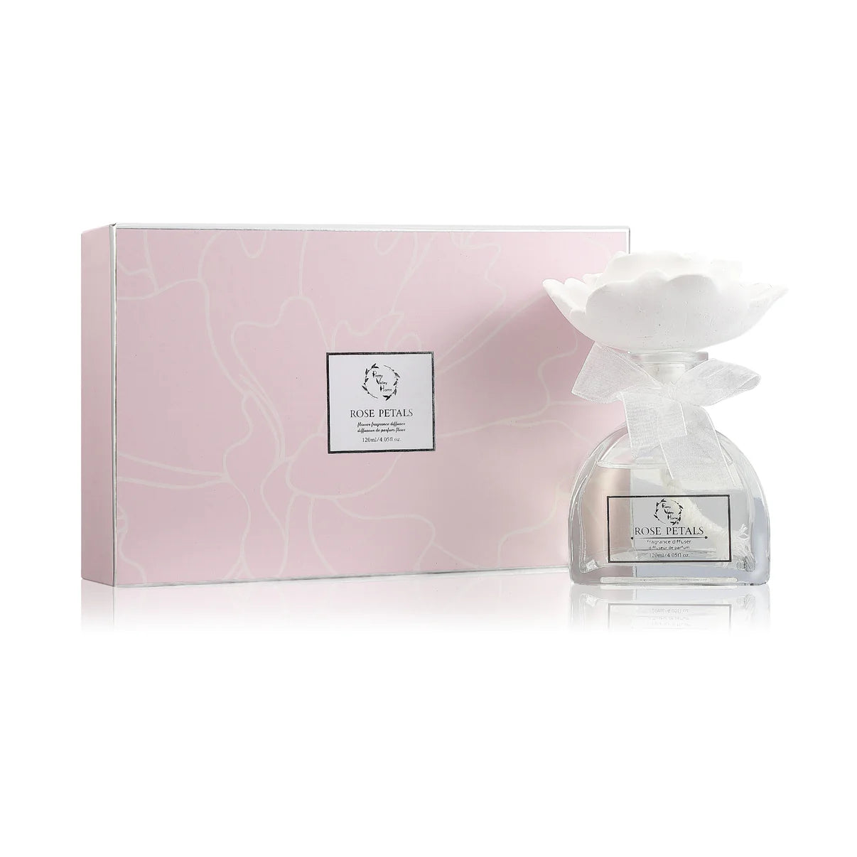 Ceramic Rose Gypsum Flower Diffuser - Rose Petals