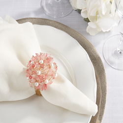 Beaded Floral Napkin Ring