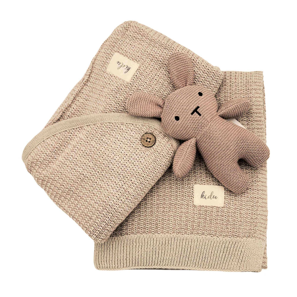 Organic Cotton Blanket Bunny Set