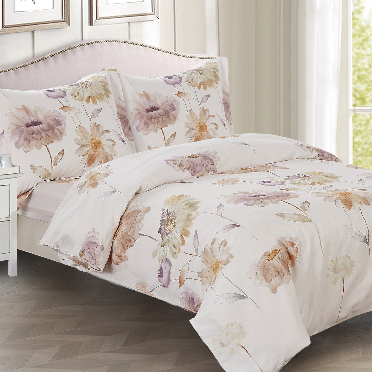 French Cream Rose 6 Piece Bedding Set