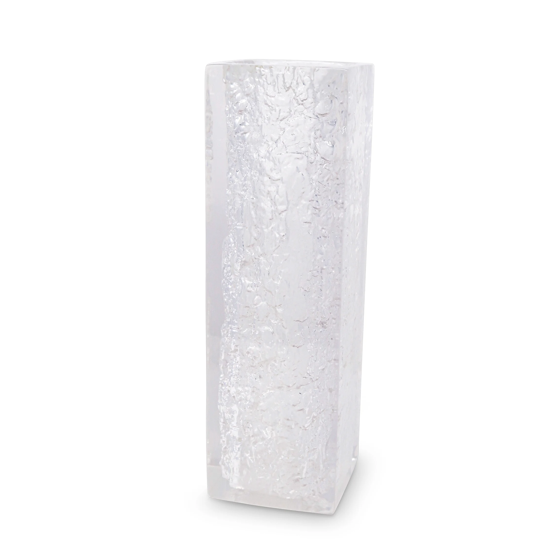 Acrylic Vase with Textured Design