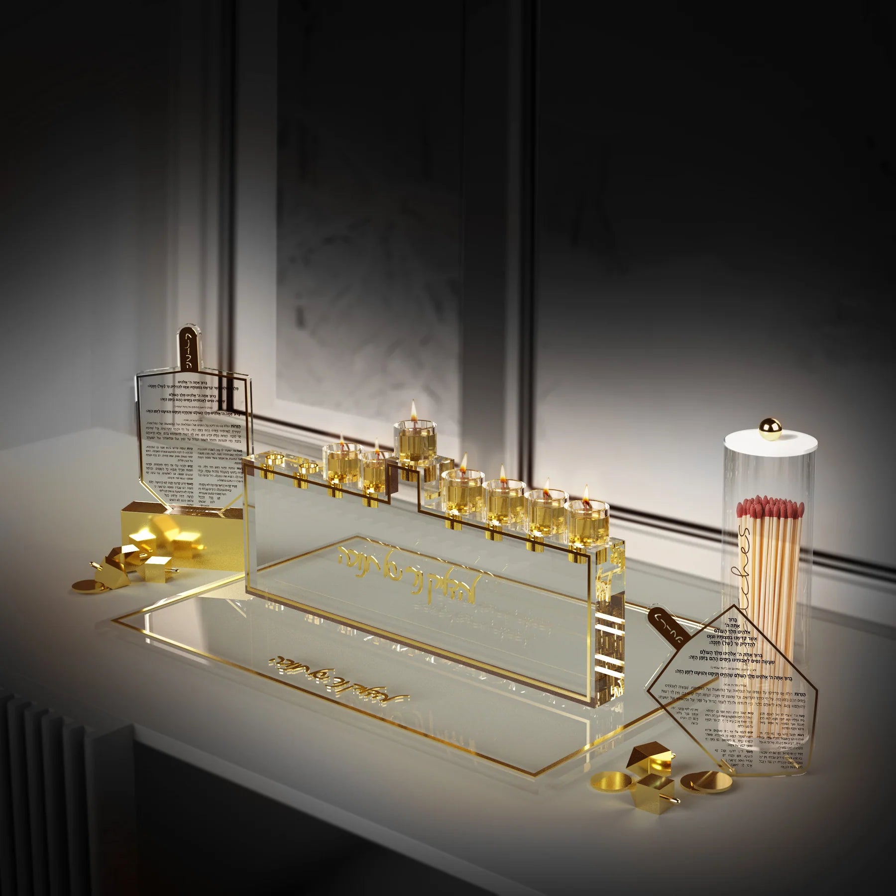Classic Luxe Dreidel + Block