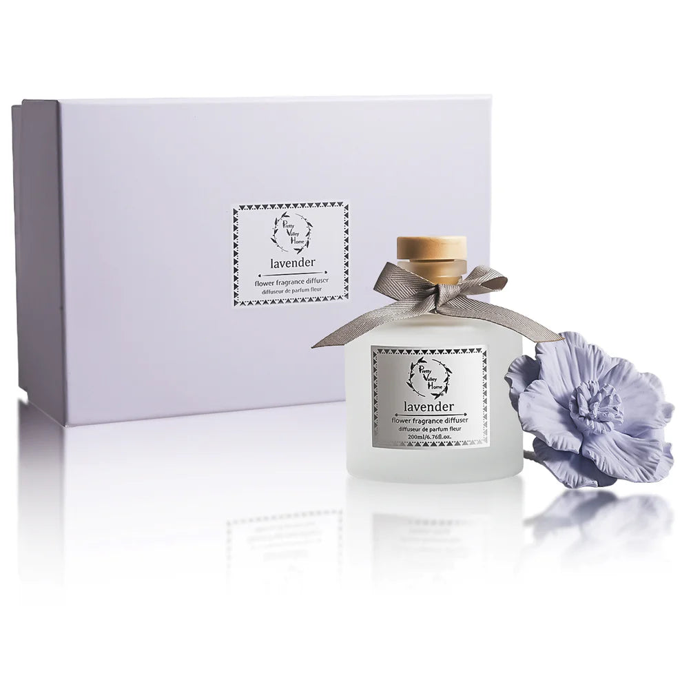 Purple Ceramic Flower Diffuser - Lavender