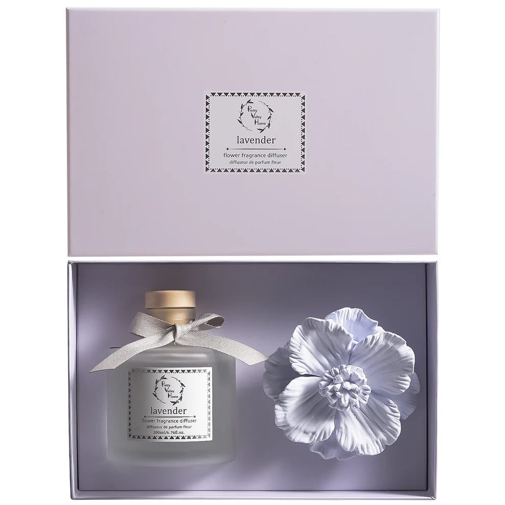 Purple Ceramic Flower Diffuser - Lavender