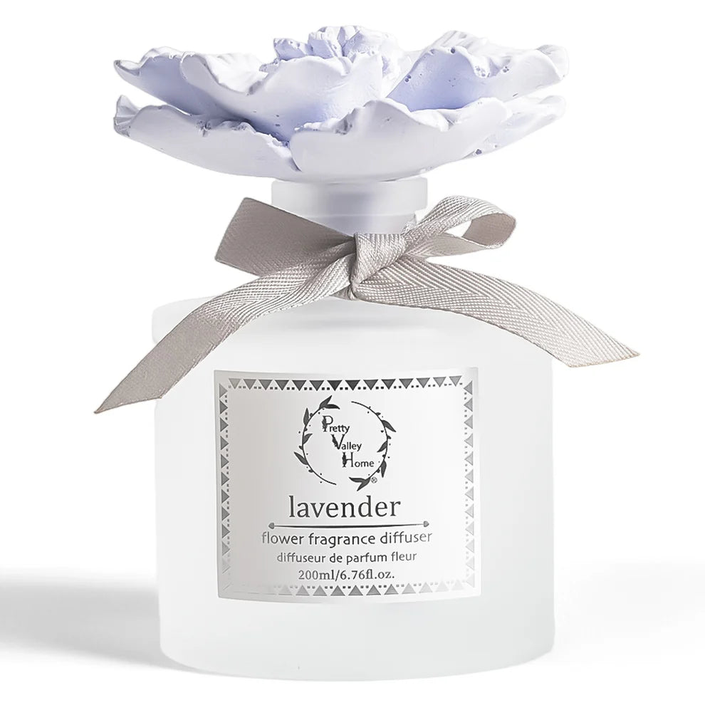 Purple Ceramic Flower Diffuser - Lavender