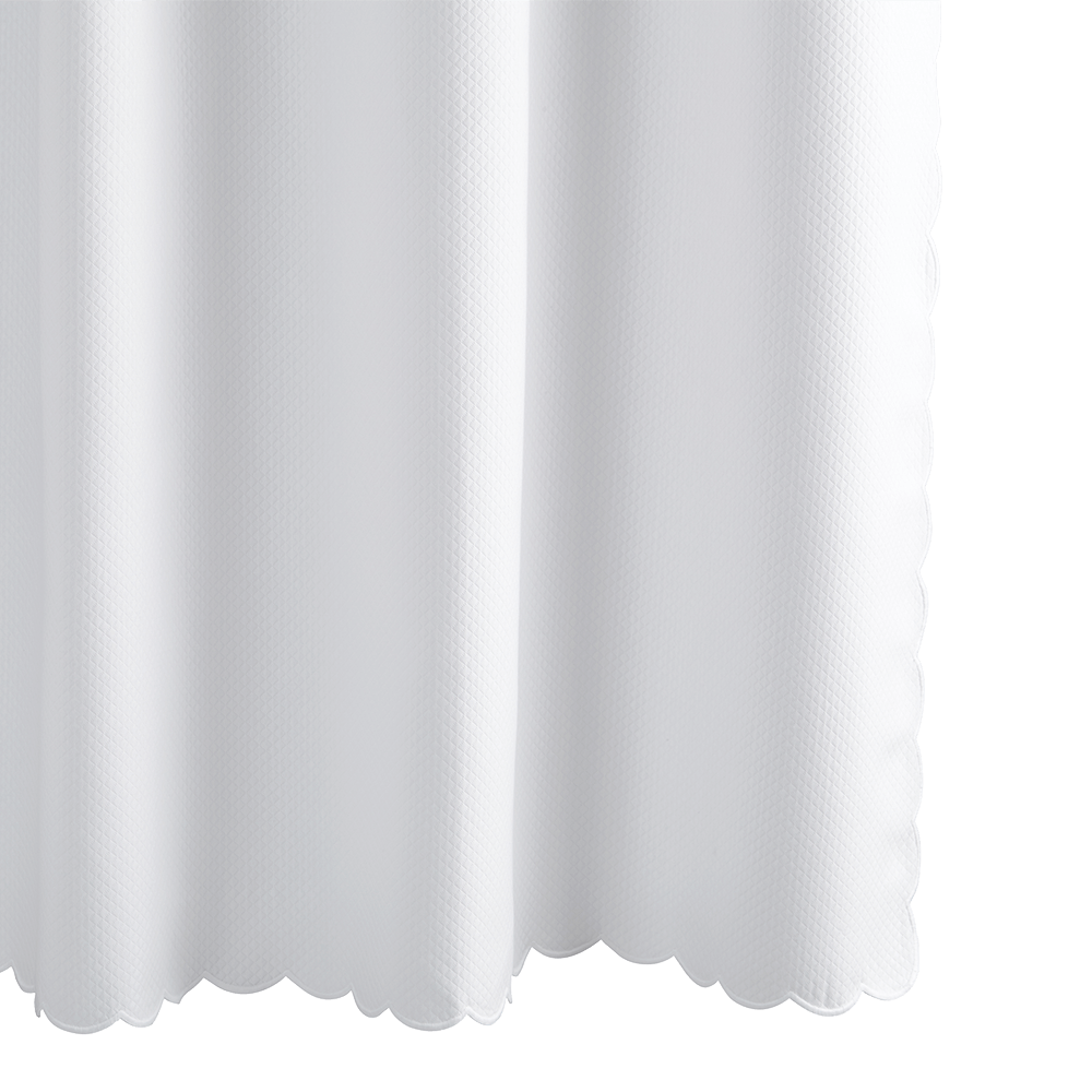 Diamond Pique Scallop Shower Curtain