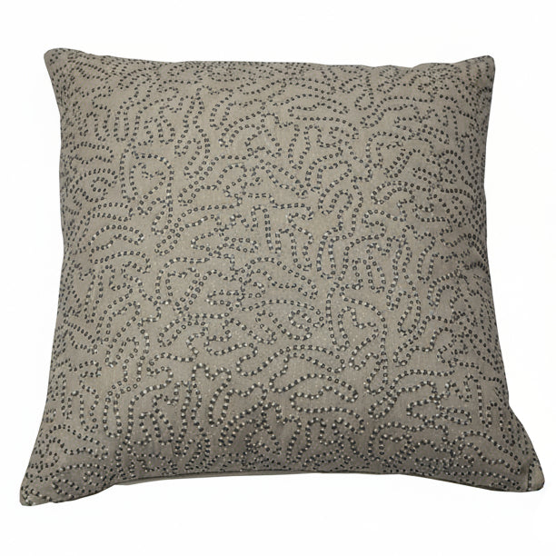 Emma Silver Blue Throw Pillow