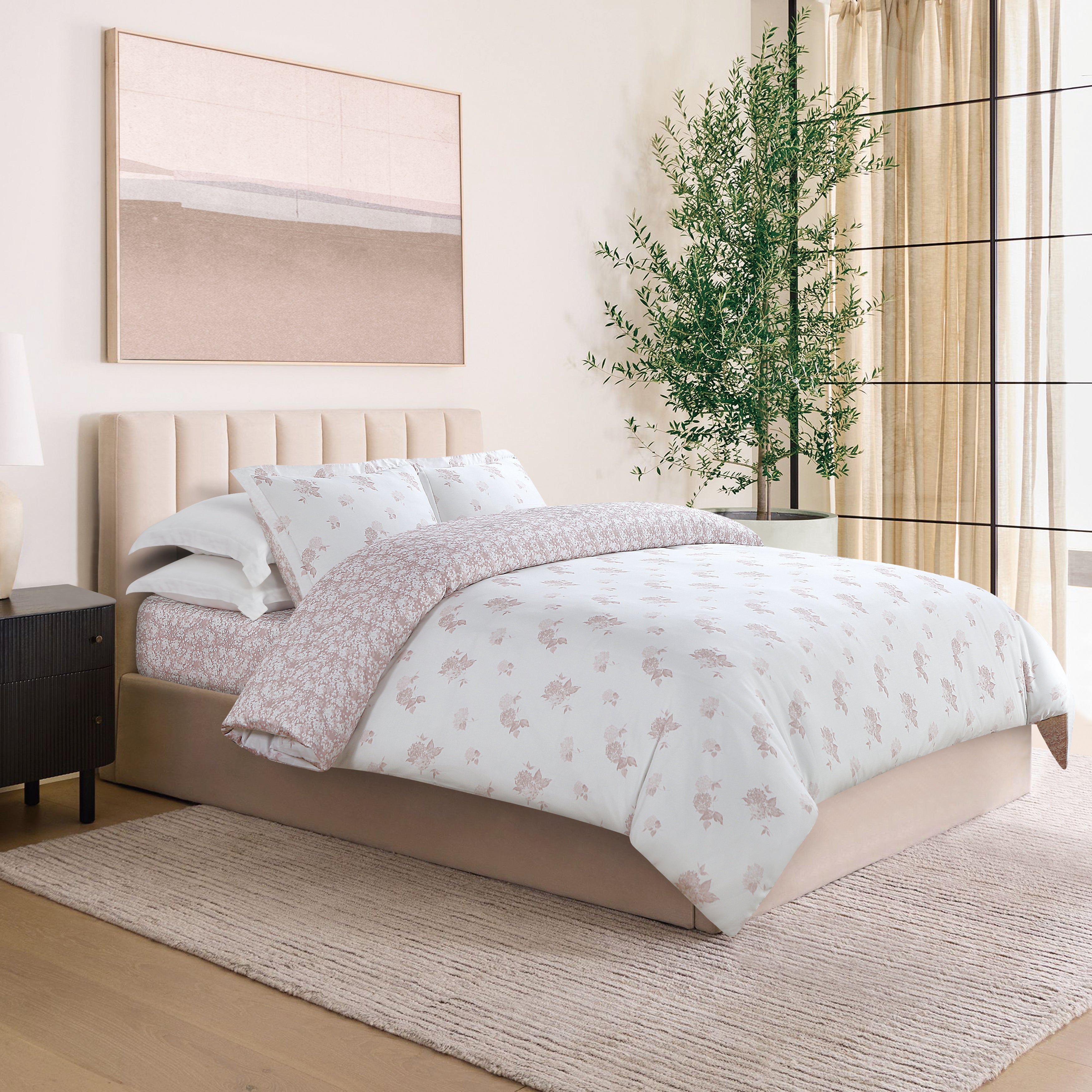 Sweet Hydrangea 4 Piece Bedding Set
