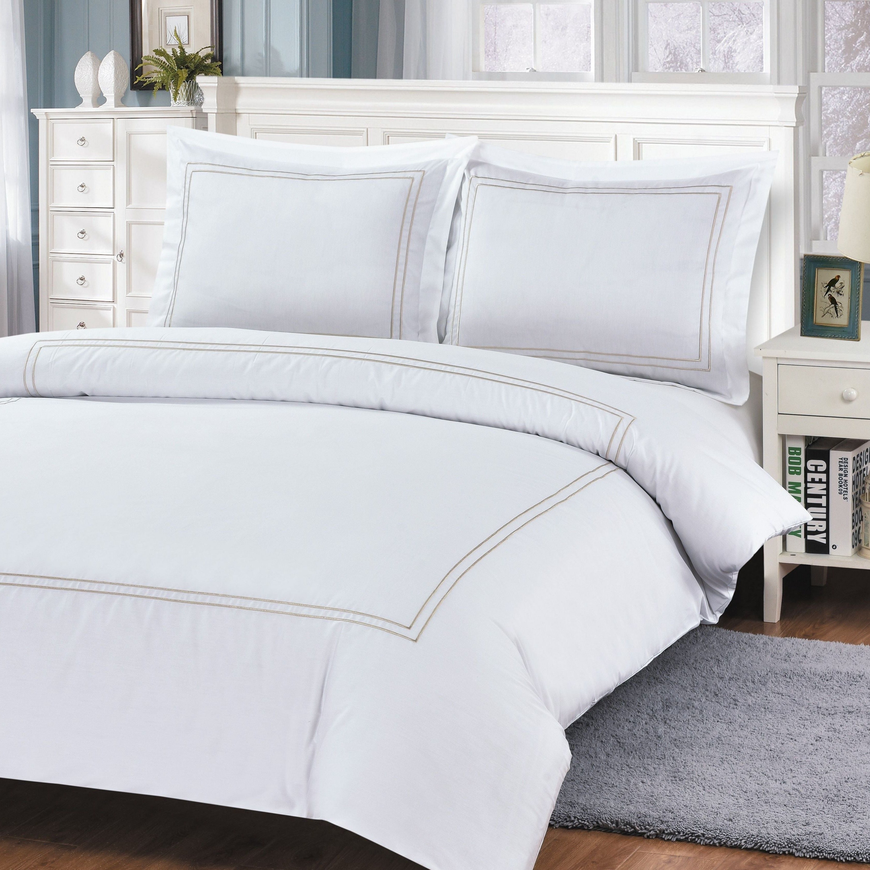 French Hotel Tan 8 Piece Bedding Set