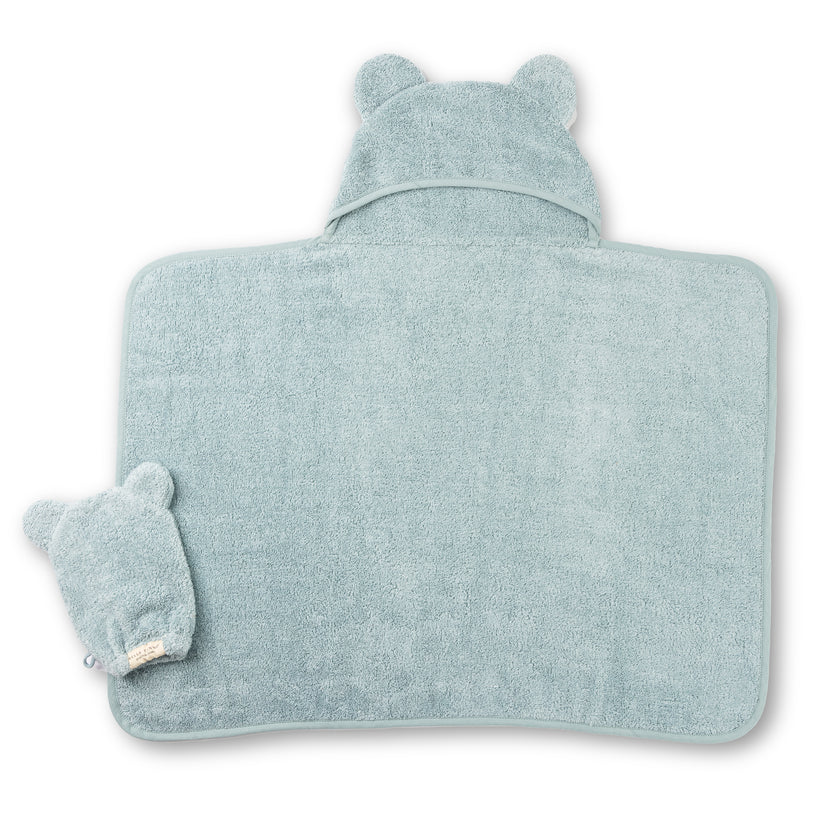 Hooded Towel + Wash Mitt Set