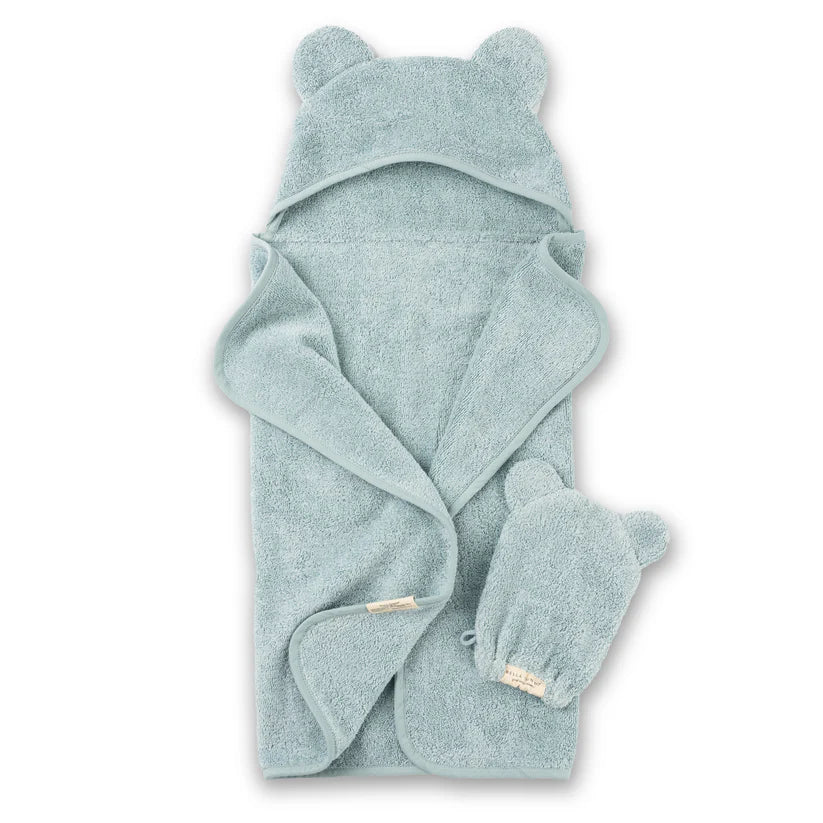 Hooded Towel + Wash Mitt Set