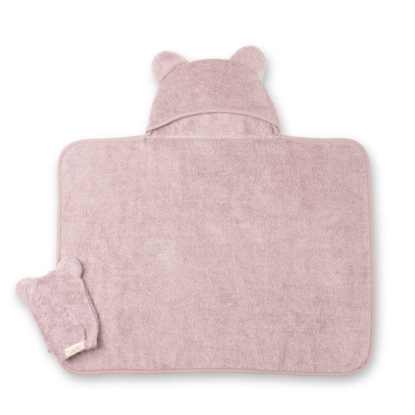 Hooded Towel + Wash Mitt Set