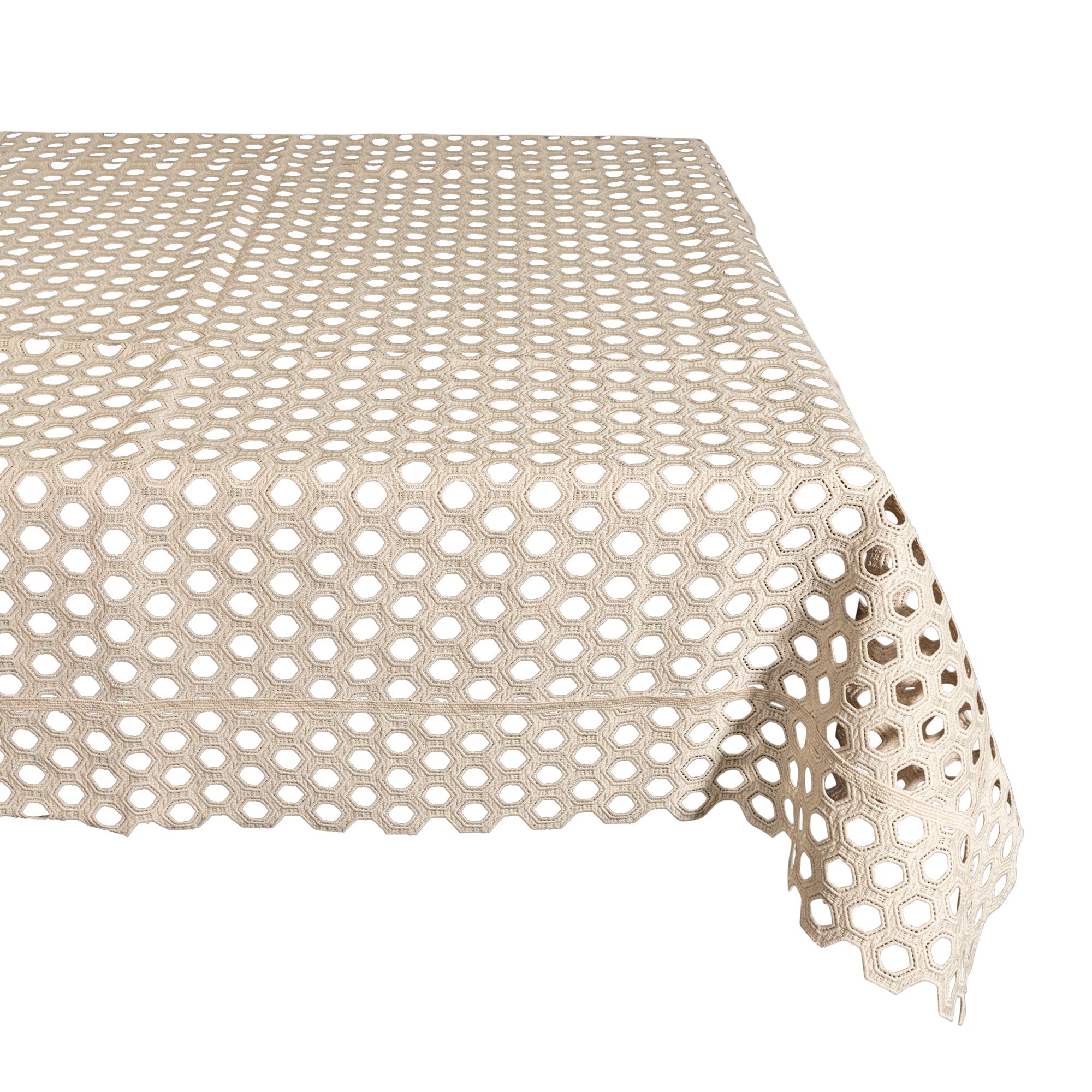 Eyelet Hexagon Tablecloth