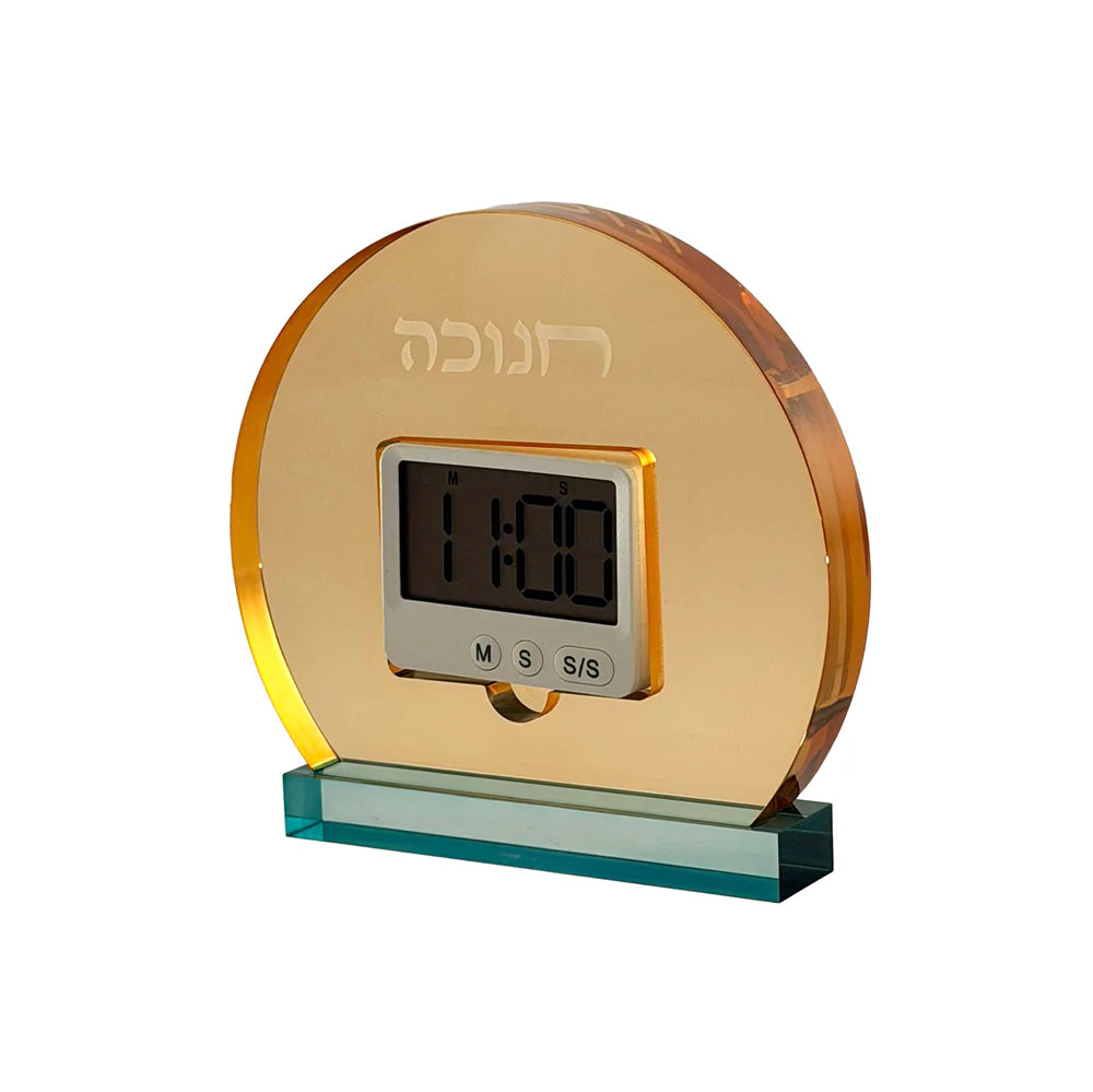 Amber & Teal Lucite Chanukah Timer
