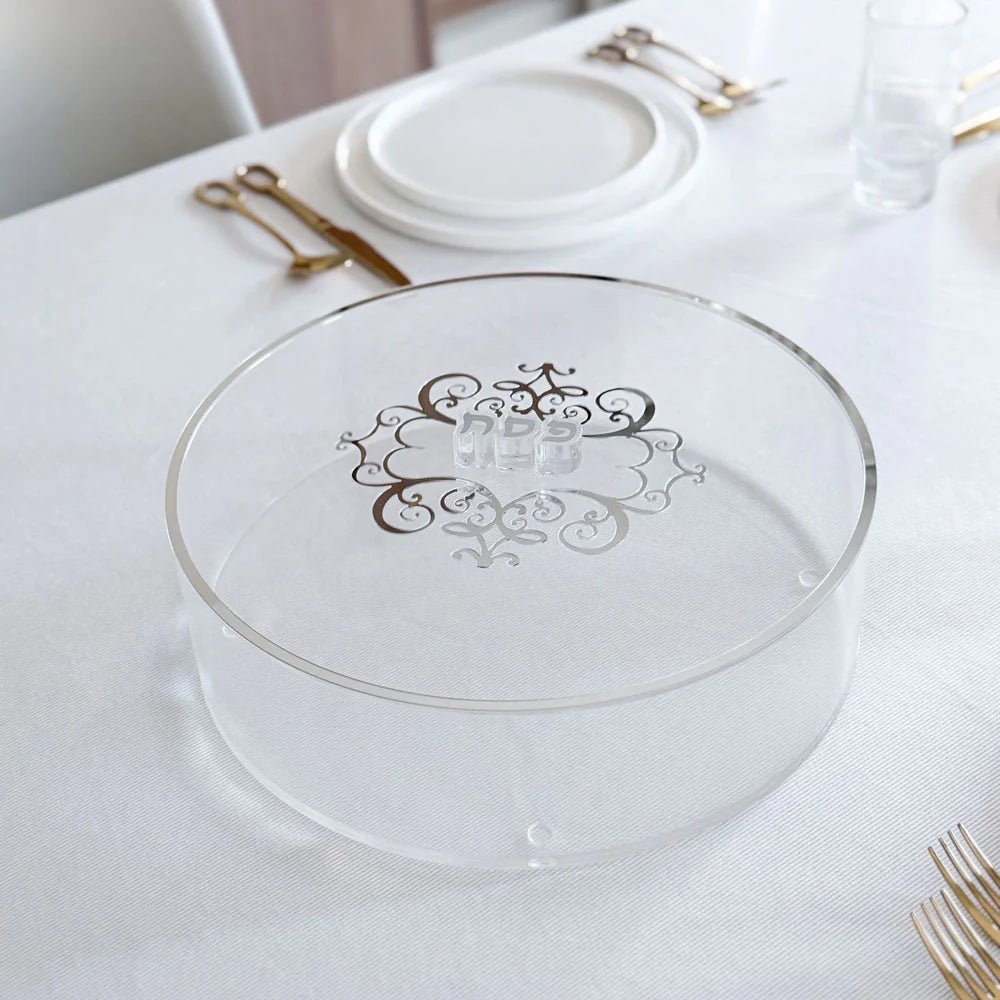 Lucite Filigree Matzah Box