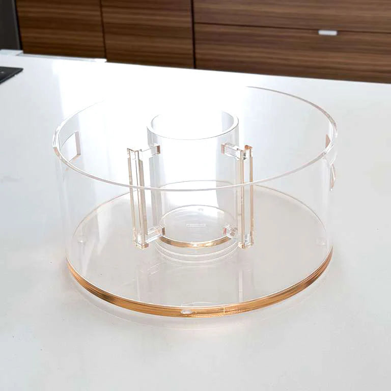 Amber Lucite Wash Bowl