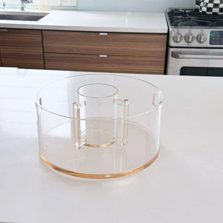 Amber Lucite Wash Bowl