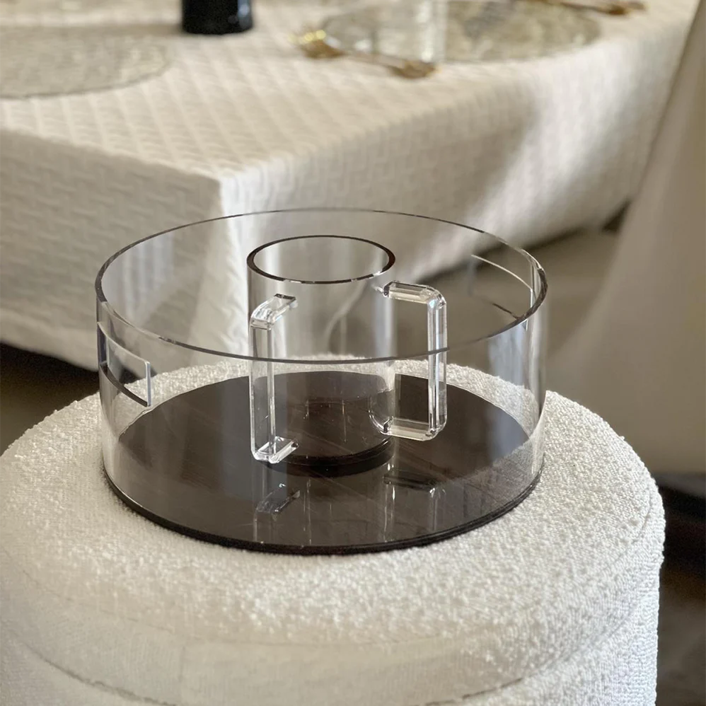 Lucite Wood Look Wash Bowl