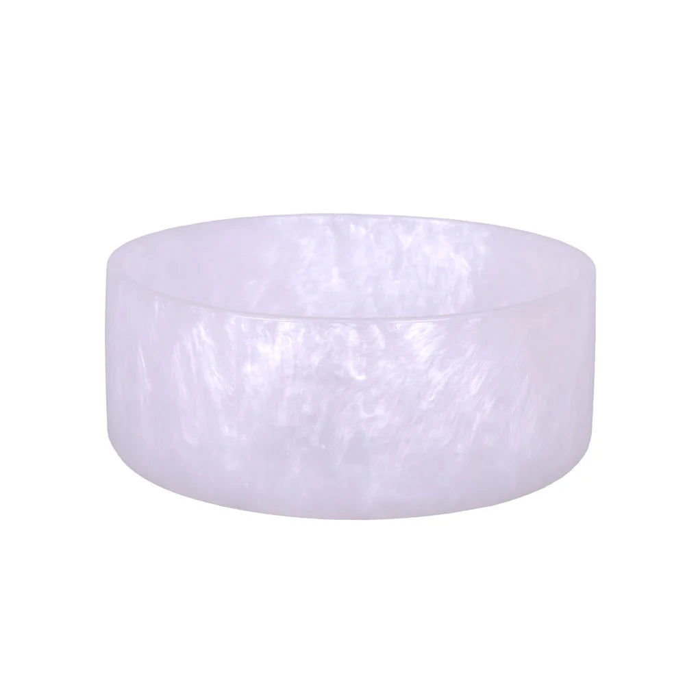 Resin White Pearl Salad Bowl