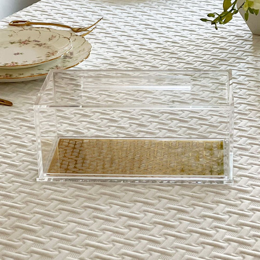 Lucite and Laser Cut Rectangle Cake Dome
