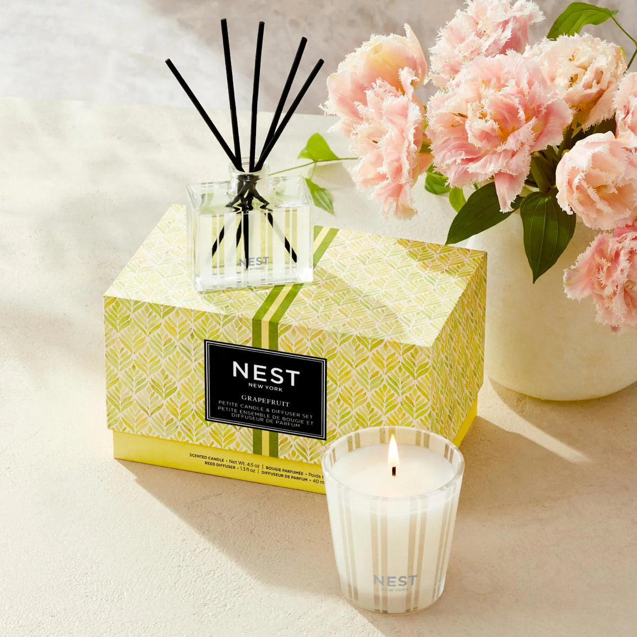Grapefruit Petite Candle & Diffuser Set