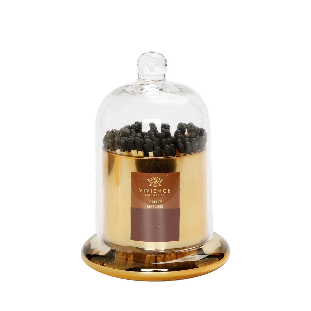 Match Holder Jar - Gold Base