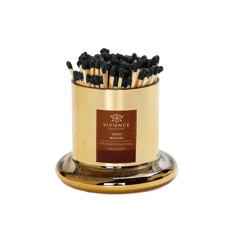 Match Holder Jar - Gold Base