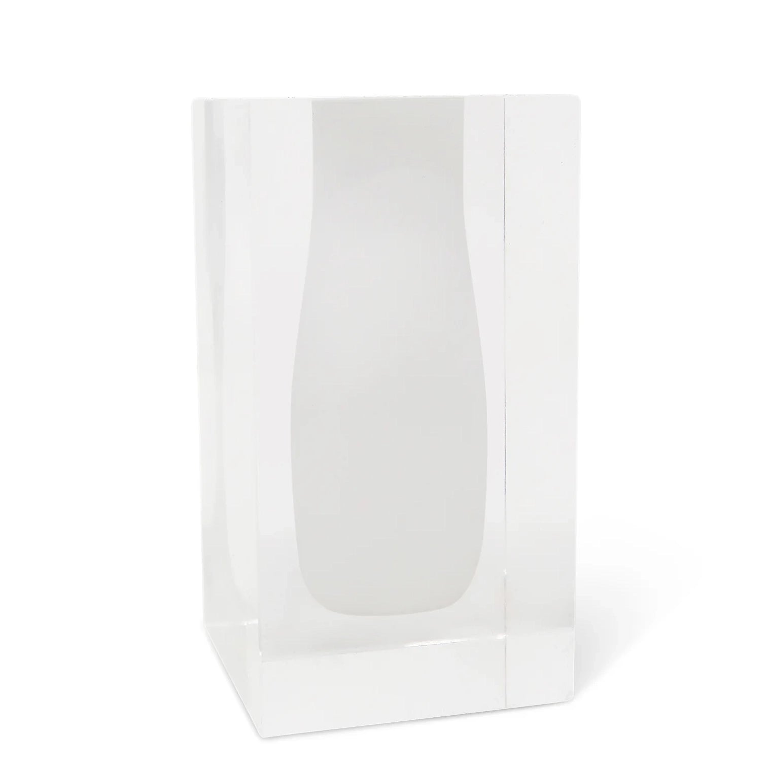 Double Wall Crystal Bud Vase Colored Inner