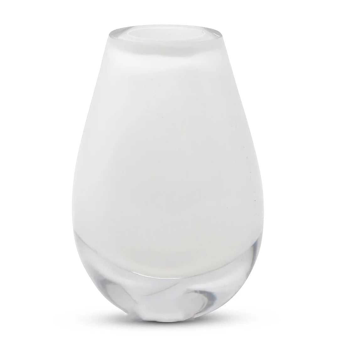 White Glass Bud Vase