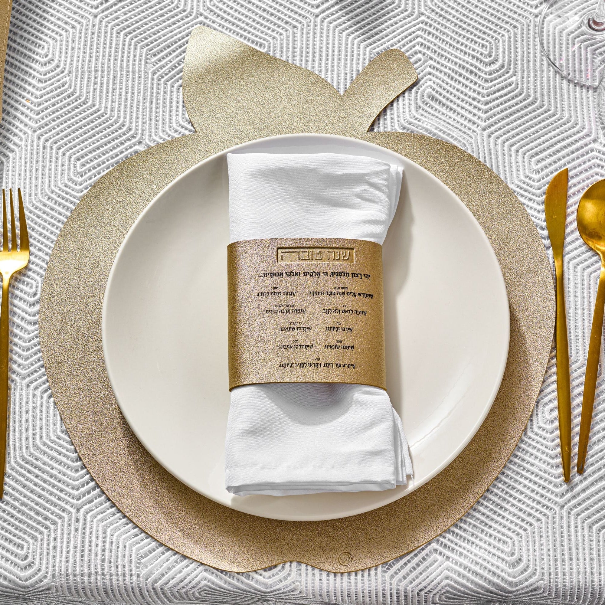 Leather Simanim Napkin Wraps