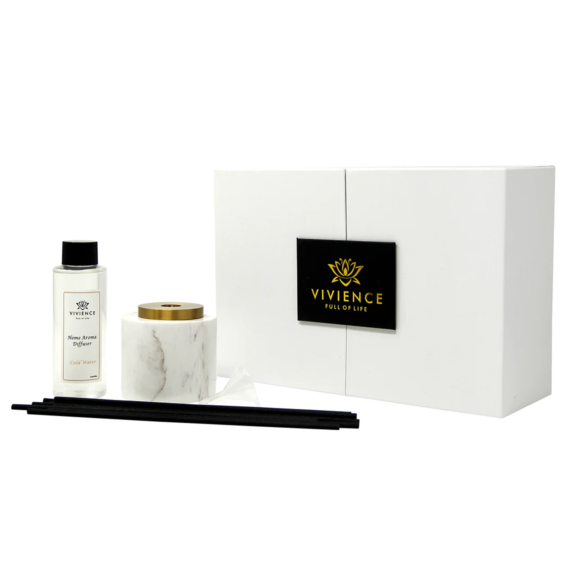 White Marble Reed Diffuser - White Flower Scent