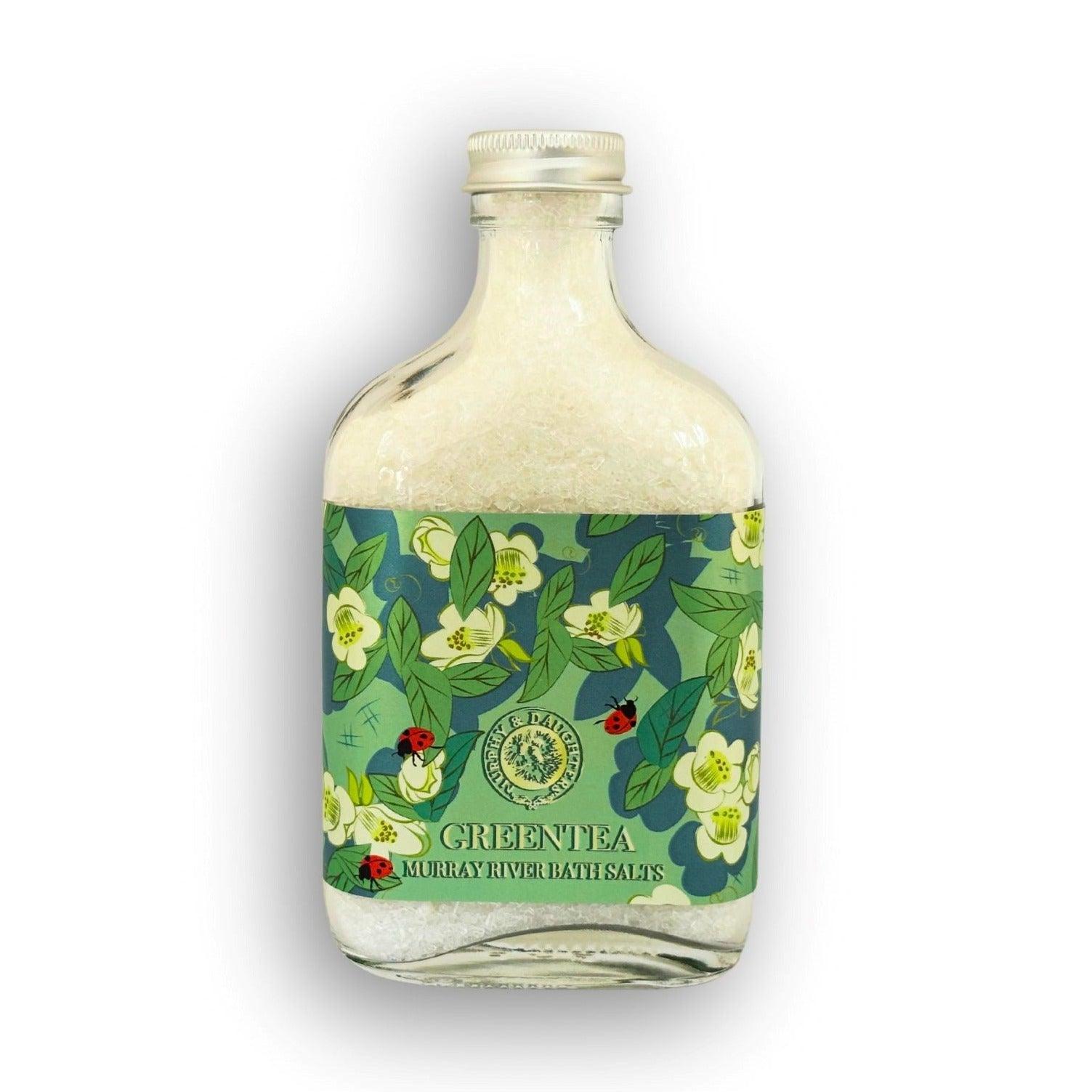 Bath Salt Bottle- Green Tea - Elegant Linen