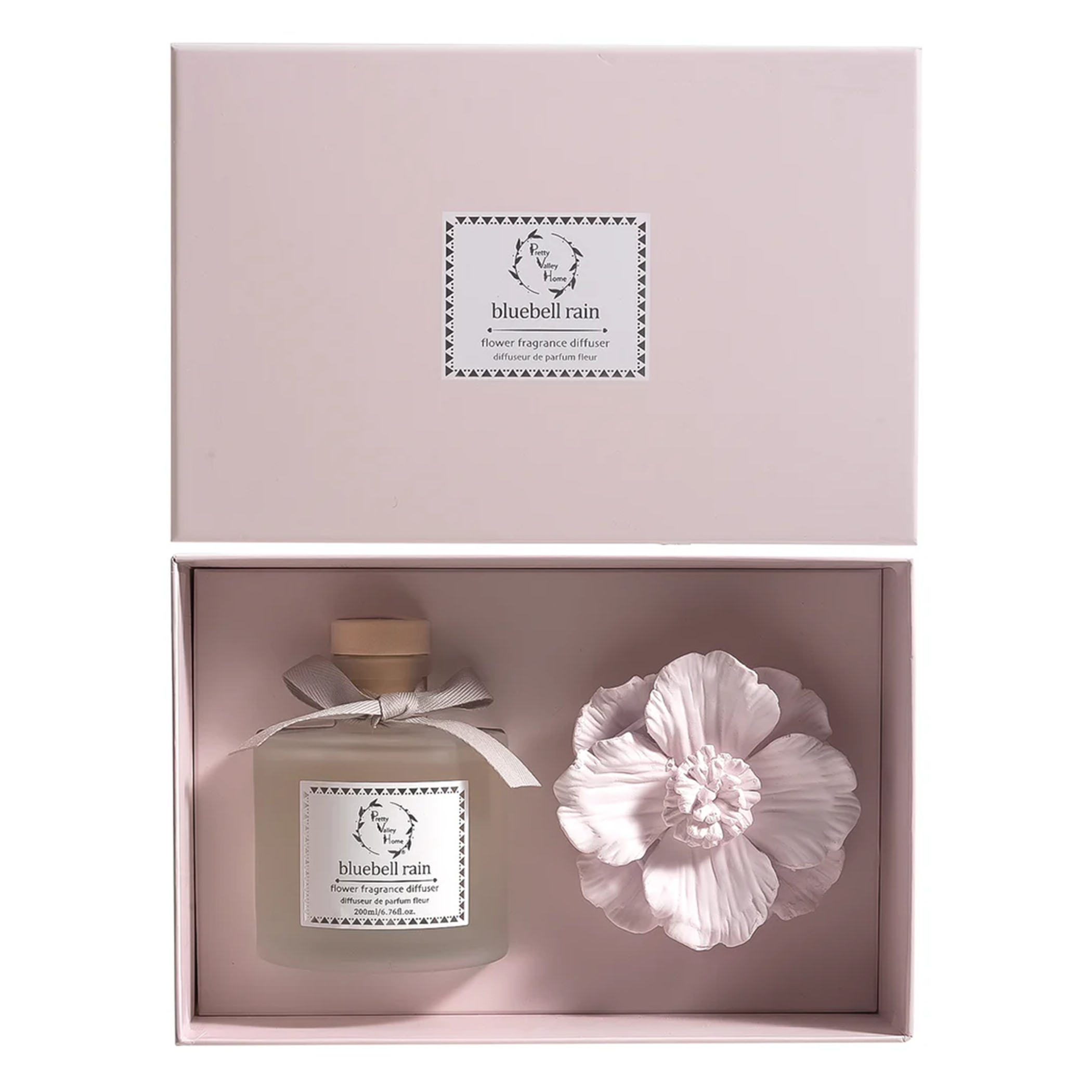 Pink Ceramic Flower Diffuser - Bluebell Rain