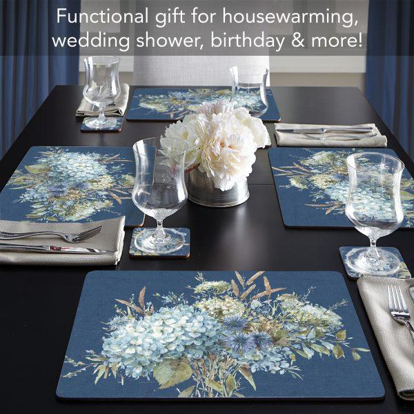 Bohemian Blue – HB Cork-back Placemat - Elegant Linen